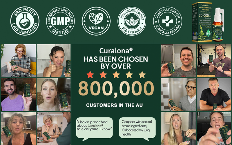 ✅ Official Australian Flagship Store: Curalona® Mullein Leaf Extract Lung-Cleansing Spray (👨⚕️ Targets COPD, asthma, chronic bronchitis, respiratory infections, lung cancer, sinusitis, and other lung-related conditions)