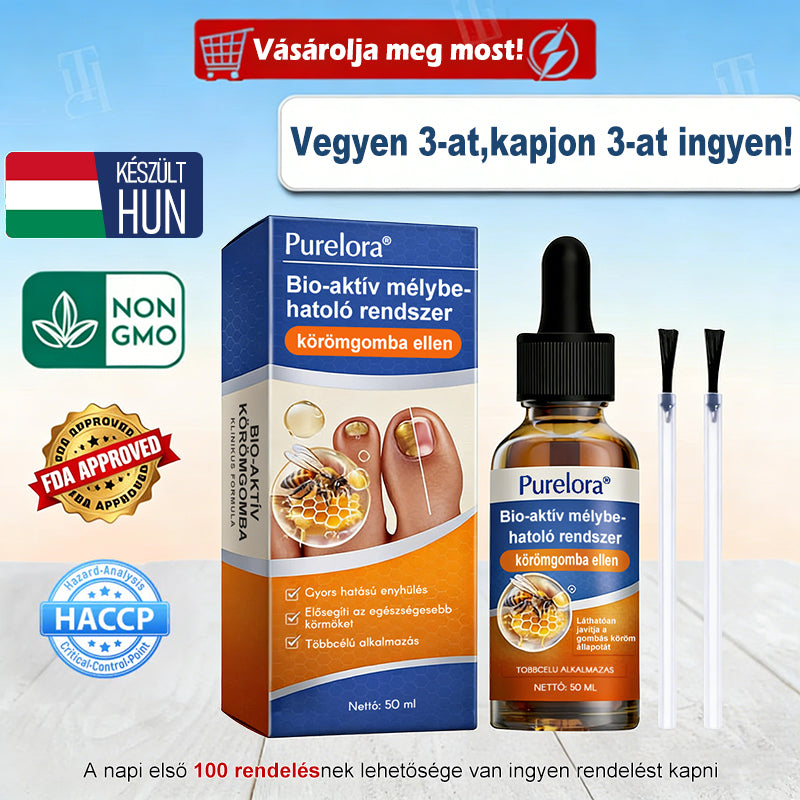 Purelora®Bioaktív Mélyen Behatoló Rendszer Körömgomba Ellen