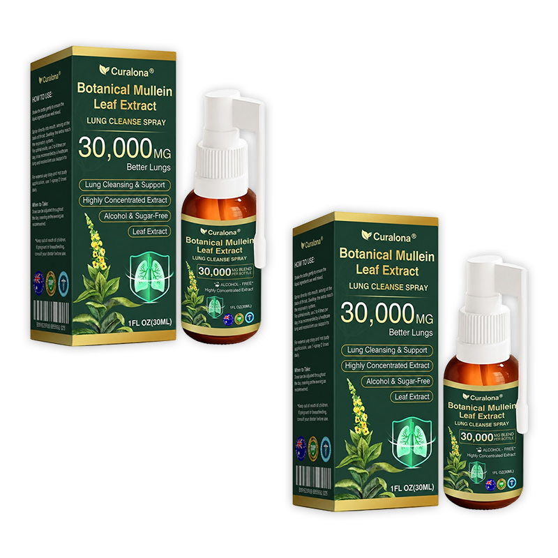 ✅ Official Australian Flagship Store: Curalona® Mullein Leaf Extract Lung-Cleansing Spray (👨‍⚕️ Targets COPD, asthma, chronic bronchitis, respiratory infections, lung cancer, sinusitis, and other lung-related conditions)
