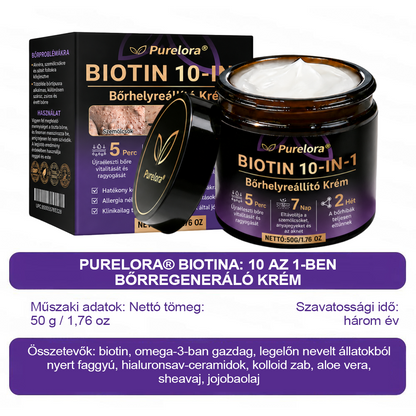 Magyarországról készült és szállított 🍁 Purelora® Biotin Bőrjavító Krém (10 az 1-ben Formula) — Az ajánlat utolsó napja: 25% kedvezmény.