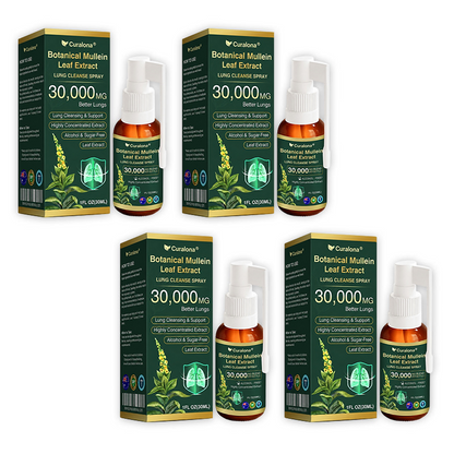 ✅ Official Australian Flagship Store: Curalona® Mullein Leaf Extract Lung-Cleansing Spray (👨‍⚕️ Targets COPD, asthma, chronic bronchitis, respiratory infections, lung cancer, sinusitis, and other lung-related conditions)