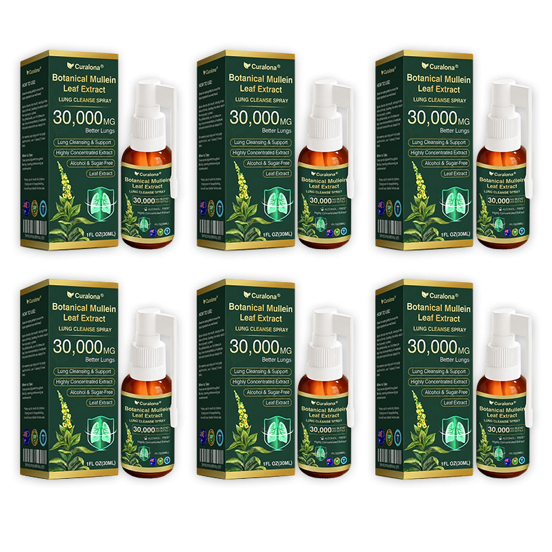 ✅ Official Australian Flagship Store: Curalona® Mullein Leaf Extract Lung-Cleansing Spray (👨‍⚕️ Targets COPD, asthma, chronic bronchitis, respiratory infections, lung cancer, sinusitis, and other lung-related conditions)