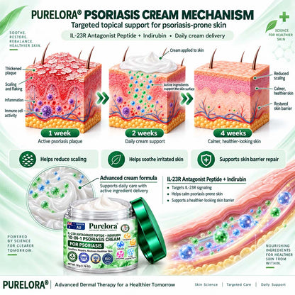 𝐎𝐟𝐟𝐢𝐜𝐢𝐚𝐥 𝐒𝐭𝐨𝐫𝐞 |💧💧 Purelora® 𝑰𝑳-𝟐𝟑𝑹 𝑨𝒏𝒕𝒂𝒈𝒐𝒏𝒊𝒔𝒕 𝑷𝒆𝒑𝒕𝒊𝒅𝒆 + 𝑰𝒏𝒅𝒊𝒓𝒖𝒃𝒊𝒏 𝟏𝟎-𝑰𝑵-𝟏 𝑷𝒔𝒐𝒓𝒊𝒂𝒔𝒊𝒔 𝑪𝒓𝒆𝒂𝒎 （𝑯𝒆𝒍𝒑𝒔 𝑹𝒆𝒅𝒖𝒄𝒆 𝑽𝒊𝒔𝒊𝒃𝒍𝒆 𝑹𝒆𝒅𝒏𝒆𝒔𝒔 & 𝑺𝒄𝒂𝒍𝒊𝒏𝒈, 𝑺𝒐𝒐𝒕𝒉𝒆 𝑫𝒓𝒚𝒏𝒆𝒔𝒔 & 𝑰𝒕𝒄𝒉𝒊𝒏𝒈, 𝑺𝒖𝒑𝒑𝒐𝒓𝒕 𝑩𝒂𝒍𝒂𝒏𝒄𝒆𝒅 𝑺𝒌𝒊𝒏-𝑪𝒆𝒍𝒍 𝑹𝒆𝒏𝒆𝒘𝒂𝒍 & 𝑯𝒆𝒍𝒑 𝑹𝒆𝒊𝒏𝒇𝒐𝒓𝒄𝒆 𝒕𝒉𝒆 𝑺𝒌𝒊𝒏 𝑩𝒂𝒓𝒓𝒊𝒆𝒓）