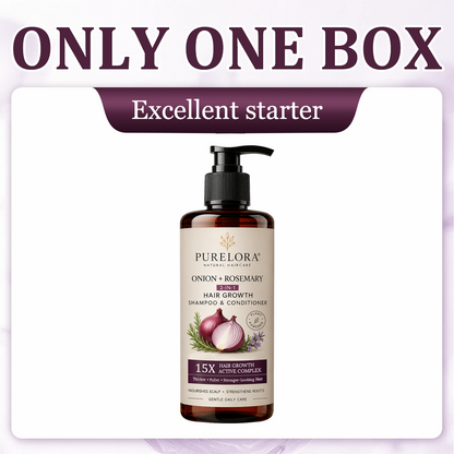 🌿👨‍⚕️ Official Australian Flagship Store 🇦🇺 | 🔥PURELORA® Onion & Rosemary 2-in-1 Anti-Hair Loss & Growth Set — Infused with a 15x concentrated hair-growth active complex to help you achieve thicker, fuller, and stronger hair.