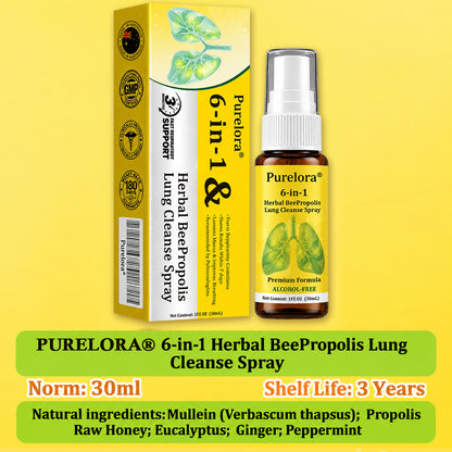 🍀🍀🐝🇦🇺 Official Store:𝐏𝐔𝐑𝐄𝐋𝐎𝐑𝐀®  6-in-1 Herbal BeePropolis Lung Cleanse Spray（👨‍⚕️Directly acts on COPD, asthma, chronic bronchitis (CB), respiratory infections, lung cancer, sinusitis, and other conditions🫁）