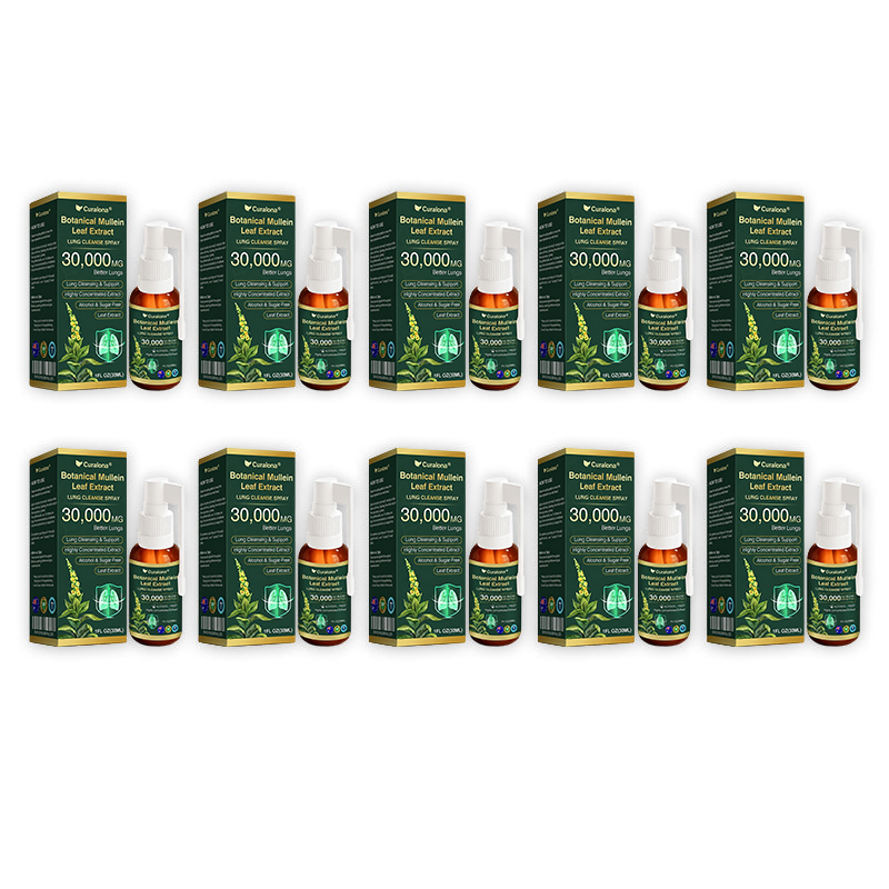 ✅ Official Australian Flagship Store: Curalona® Mullein Leaf Extract Lung-Cleansing Spray (👨‍⚕️ Targets COPD, asthma, chronic bronchitis, respiratory infections, lung cancer, sinusitis, and other lung-related conditions)