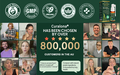 ✅ Official Australian Flagship Store: Curalona® Mullein Leaf Extract Lung-Cleansing Spray (👨‍⚕️ Targets COPD, asthma, chronic bronchitis, respiratory infections, lung cancer, sinusitis, and other lung-related conditions)