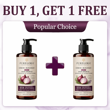 🌿👨‍⚕️ Official Australian Flagship Store 🇦🇺 | 🔥PURELORA® Onion & Rosemary 2-in-1 Anti-Hair Loss & Growth Set — Infused with a 15x concentrated hair-growth active complex to help you achieve thicker, fuller, and stronger hair.