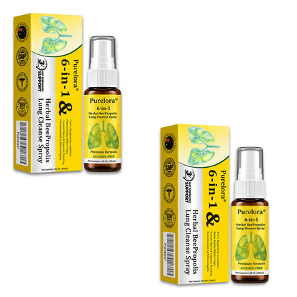 🍀🍀🐝🇦🇺 Official Store:𝐏𝐔𝐑𝐄𝐋𝐎𝐑𝐀®  6-in-1 Herbal BeePropolis Lung Cleanse Spray（👨‍⚕️Directly acts on COPD, asthma, chronic bronchitis (CB), respiratory infections, lung cancer, sinusitis, and other conditions🫁）