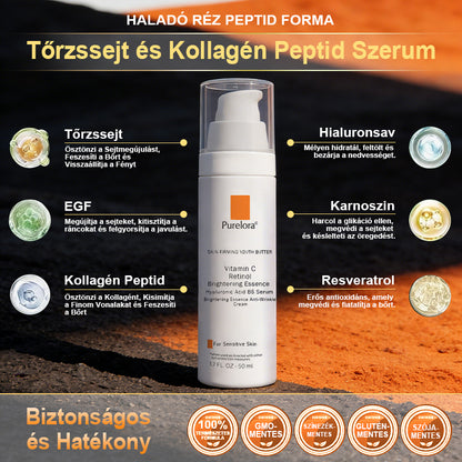 Purelora® Őssejt Kivonatú EGF és Rézpeptid Revitalizáló Esszencia Krém (mélyen aktiválja a bőr belső regenerációját, feszesebbé és simábbá varázsolja a bőrt)