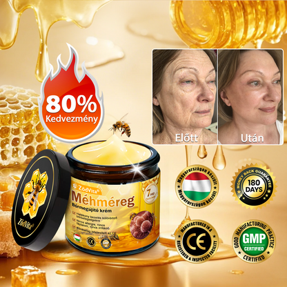 ✨ ZödVita® Méhméreg Bőr Helyreállító Krém 🔥 Természetes Öregedésgátló, Feszesíti a Bőrt, Csökkenti a Ráncokat– 50ml