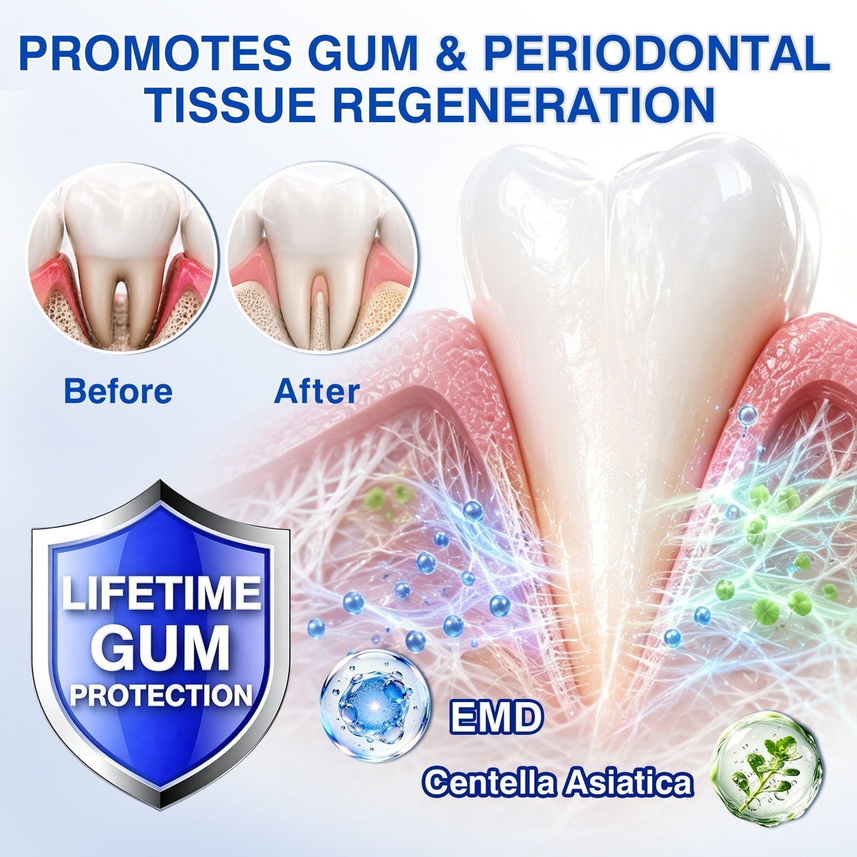 🇦🇺🦷Curalona® GumRevive Periodontal Repair Gel (For Bleeding Gums, Gum Recession & Loose Teeth)+ 🎁 FREE Gum Care Kit