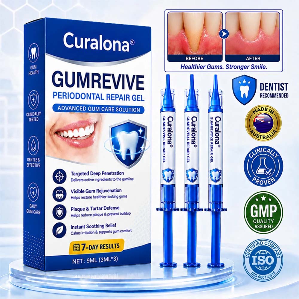 🇦🇺🦷Curalona® GumRevive Periodontal Repair Gel (For Bleeding Gums, Gum Recession & Loose Teeth)+ 🎁 FREE Gum Care Kit