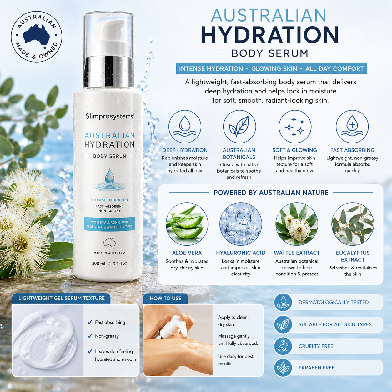Slimprosystems® Australian Hydration Body Serum
