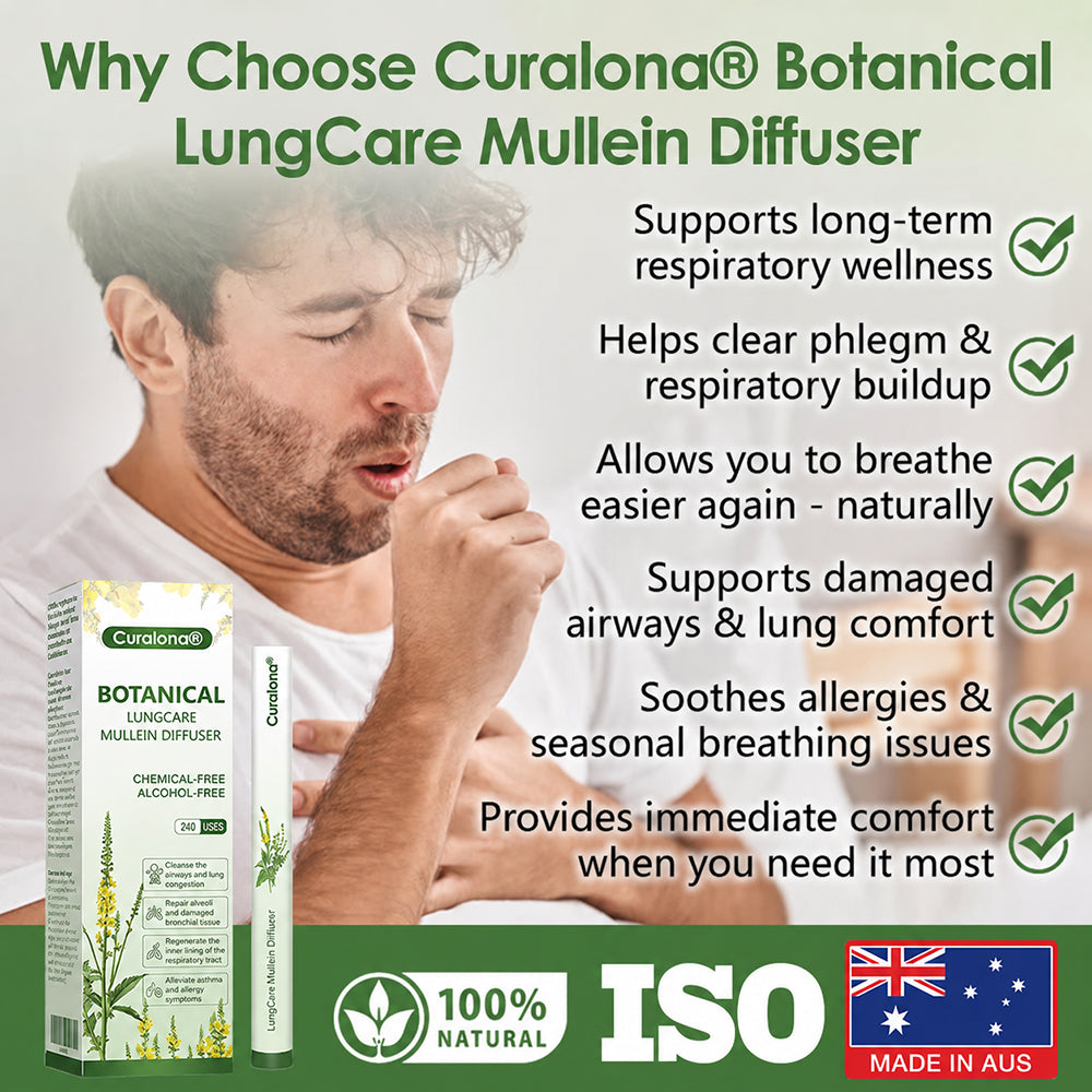 Curalona® Botanical LungCare Mullein Diffuser——Clear away congested mucus in 7 days and restore smooth breathing!