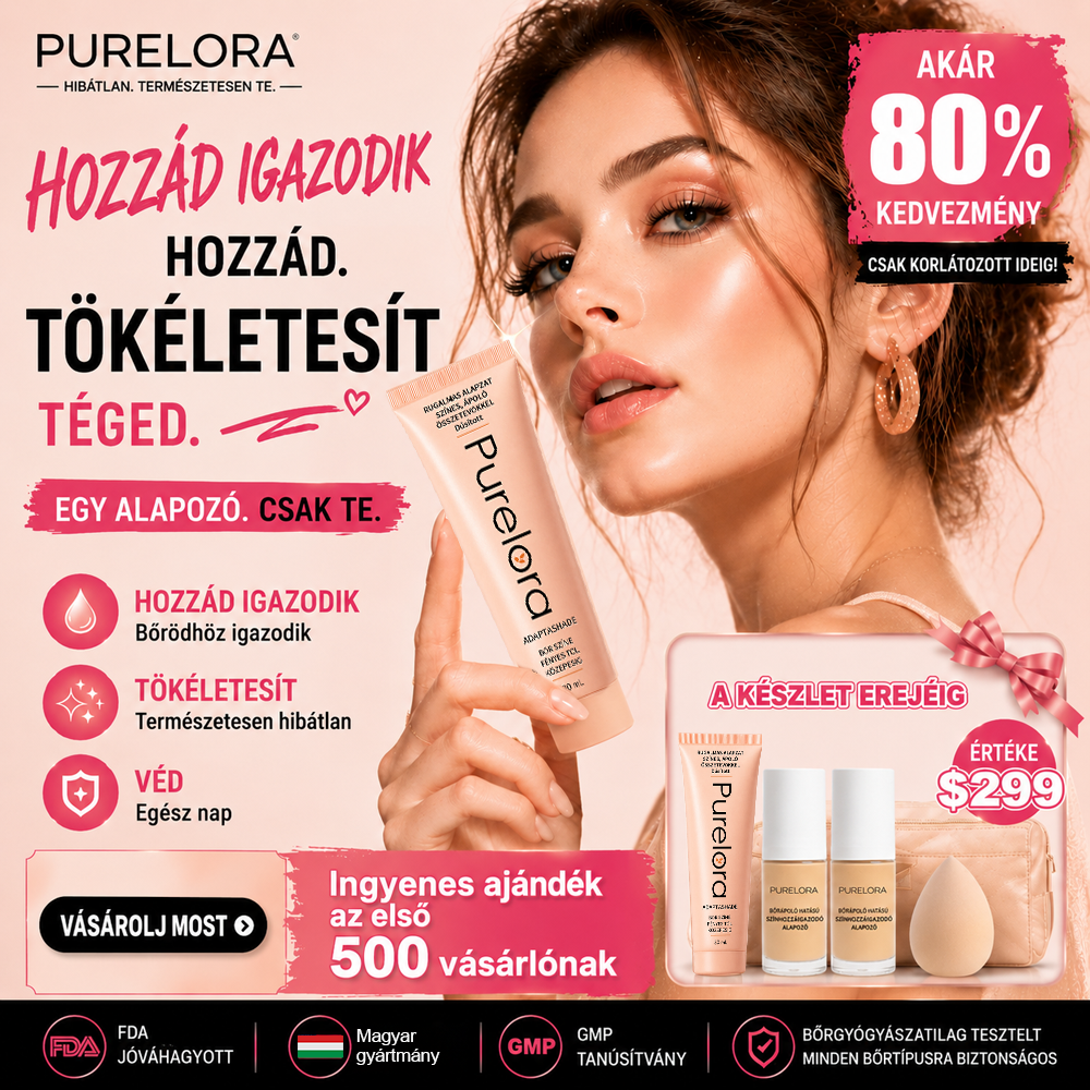 💖【Hivatalos áruház】PURELORA® AdaptaShade alapozó ——Bőrápoló hatású, színadaptáló alapozó