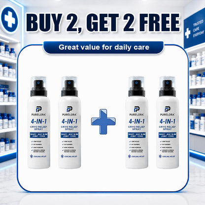 🛡️【Trusted Wellness Formula】PURELORA® 4-in-1 Body Spray — Joint Relief · Fat Burn · Wart Remover · Instant Cooling Mist | Menthol + Salicylic Acid + Caffeine + Tea Tree + Berberine