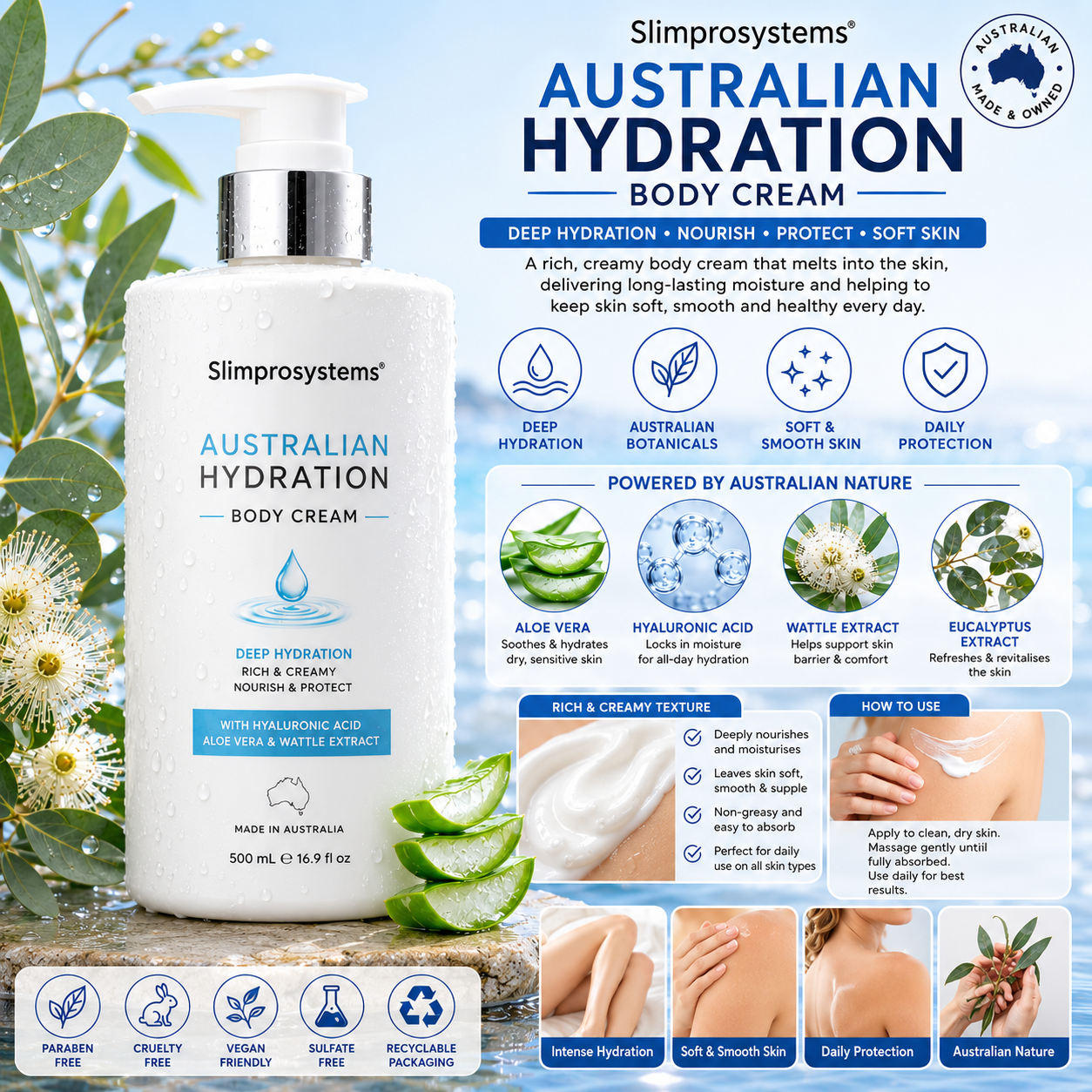 Slimprosystems® Australian Hydration Body Cream