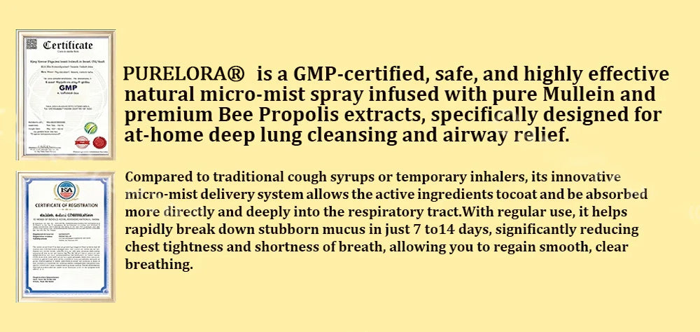 🍀🍀🐝🇦🇺 Official Store:𝐏𝐔𝐑𝐄𝐋𝐎𝐑𝐀®  6-in-1 Herbal BeePropolis Lung Cleanse Spray（👨‍⚕️Directly acts on COPD, asthma, chronic bronchitis (CB), respiratory infections, lung cancer, sinusitis, and other conditions🫁）