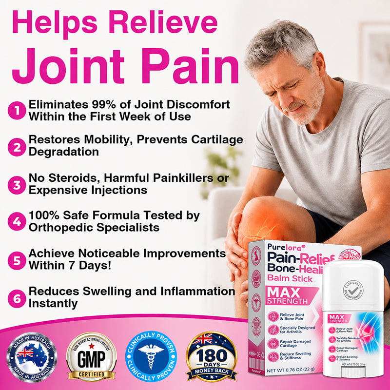 🏅✅🇦🇺 Official Store: 𝐏𝐔𝐑𝐄𝐋𝐎𝐑𝐀® Pain-Relief Bone-Healing Balm Stick(🧑‍⚕️Reducing joint swelling, pain, stiffness, redness, warmth, soreness, and joint fatigue)