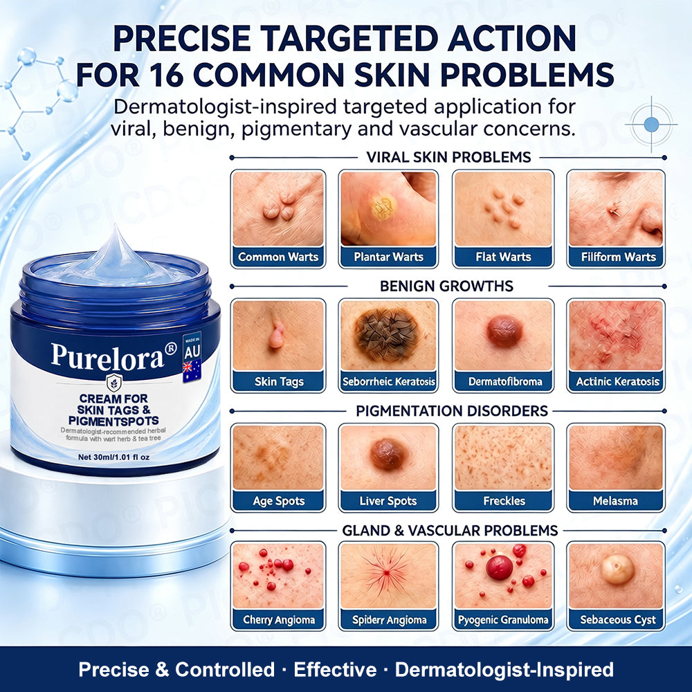 Purelora®  7-Day Skin Tag & Blemish Removal Cream (Painless Formula – Scar-Free)🌹🌹