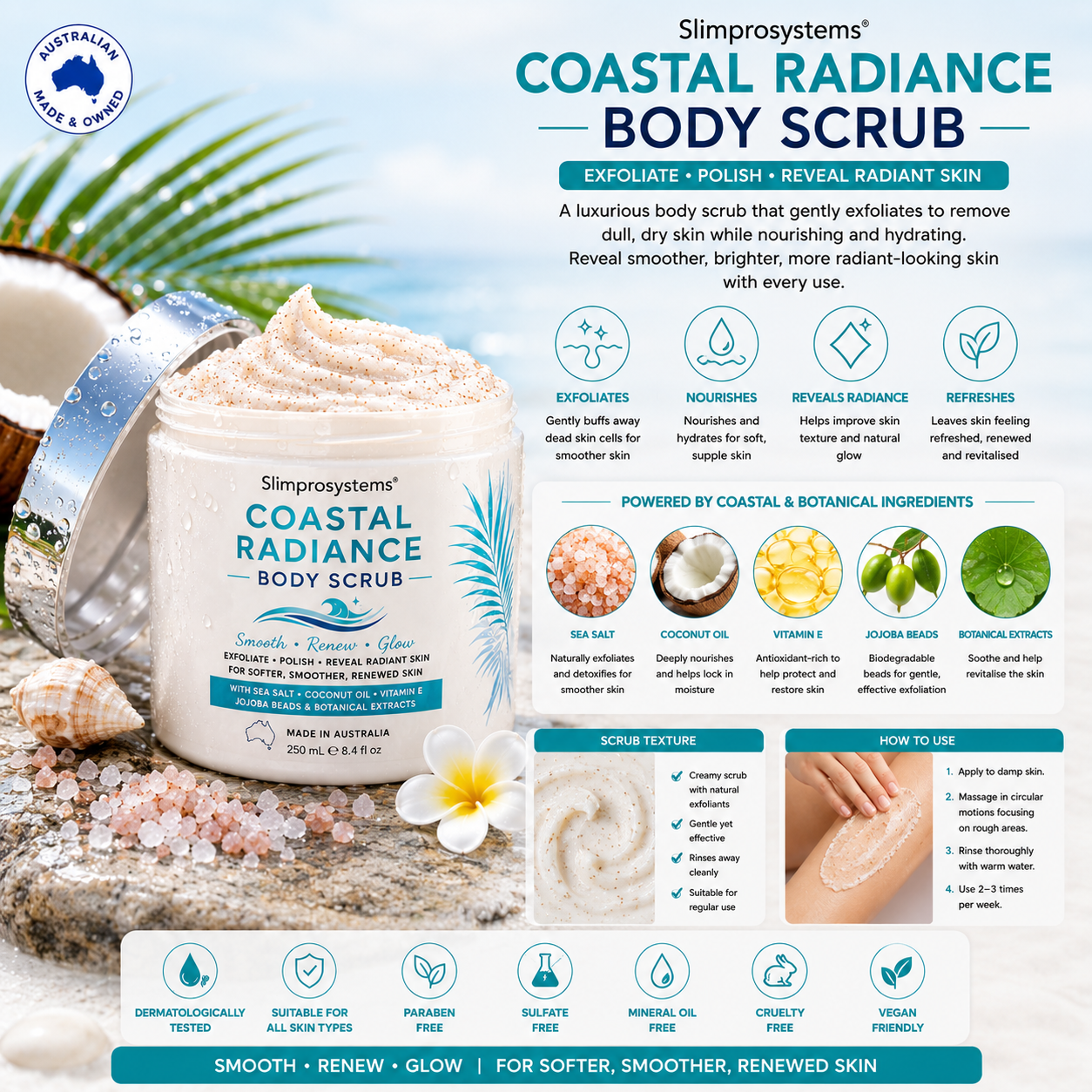 Slimprosystems® Coastal Radiance Body Scrub