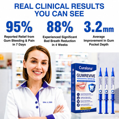 🇦🇺🦷Curalona® GumRevive Periodontal Repair Gel (For Bleeding Gums, Gum Recession & Loose Teeth)+ 🎁 FREE Gum Care Kit